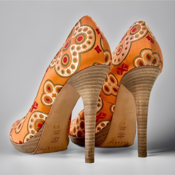 Casadei Floral Stiletto Pumps Size 8.5 👠 - Picture 4 of 10